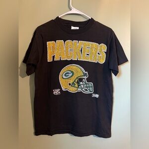 VTG 90s NFL Green Bay Packers Football Single Stitch Puffy Graphic T Shirt Tee M